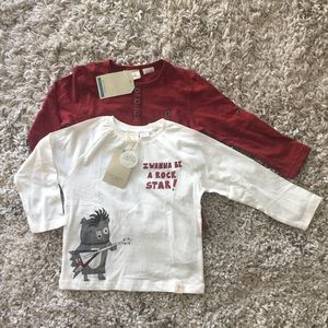 Two Zara long sleeve tops NWT